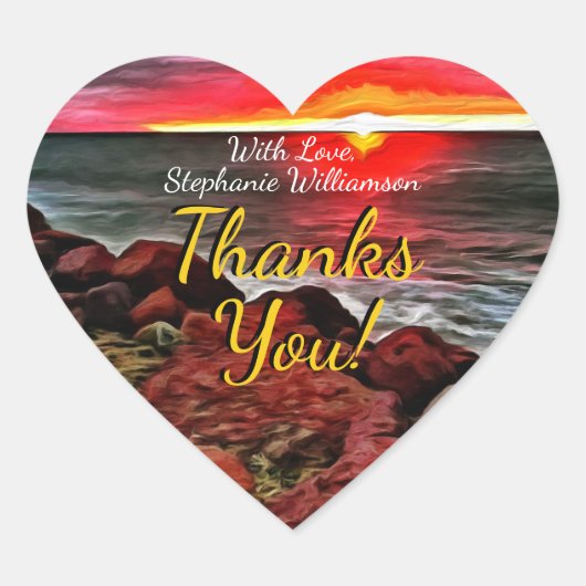 Banderas Bedankt You Sunset 914 Hart Sticker (Voorkant)