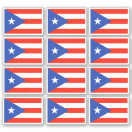Banderas Boricua Puerto Ricaanse Vlag 6 "x6" Stick Sticker
