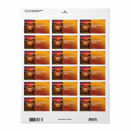 Banderas Rocky Sunset 914 Adres Etiket (Full Sheet)