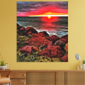 Banderas Rocky Sunset 914 Art Canvas Afdruk (Insitu (Woonkamer))