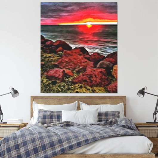 Banderas Rocky Sunset 914 Art Canvas Afdruk (Insitu (Slaapkamer))