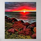 Banderas Rocky Sunset 914 Art Print (Voorkant)