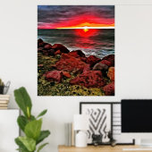 Banderas Rocky Sunset 914 Art Print (Thuiskantoor)
