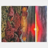 Banderas Rocky Sunset 914 Fleece Deken (Voorkant (Horizontaal))