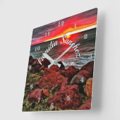 Banderas Rocky Sunset 914 Vierkante Klok (Hoek)