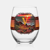Banderas Rocky Sunset 914 Wijnglas Zonder Voet (Voorkant)