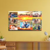 Banderas Sunset Familie Collage 1738 Art Canvas Afdruk (Insitu (Woonkamer))