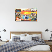Banderas Sunset Familie Collage 1738 Art Canvas Afdruk (Insitu (Slaapkamer))
