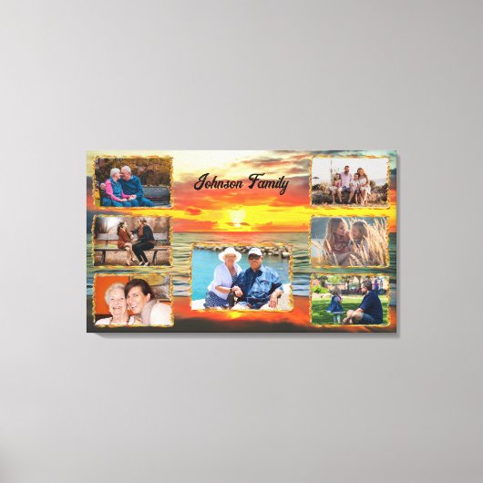 Banderas Sunset Familie Collage 1738 Art Canvas Afdruk (Voorkant)