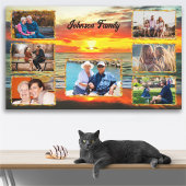 Banderas Sunset Familie Collage 1738 Art Canvas Afdruk