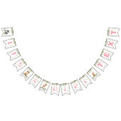 Banderines Cartel: es un Baby Shower Chica de Wood Vlaggetjes (Alle)