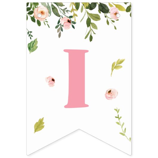 Banderines Cartel: es un Baby Shower Chica de Wood Vlaggetjes (Tweede vlag)