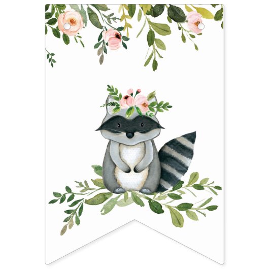 Banderines Cartel: es un Baby Shower Chica de Wood Vlaggetjes (Eerste vlag)