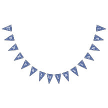 Banderines efecto marmolado azul "Congratulations"