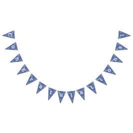 Banderines efecto marmolado azul "Congratulations" Vlaggetjes