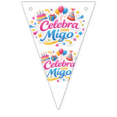 Banderines en Forma de Triángulo con Diseño “Celeb Vlaggetjes (Derde vlag)