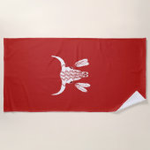 Bandhanddoek van Red Ghost Dance Buffalo Strandlaken (Voorkant)