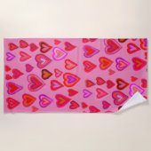 Bandhanddoek voor rode harten strandlaken (Voorkant)