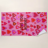 Bandhanddoek voor rode harten strandlaken (Voorkant)