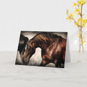 bandhengst Wenskaart Kaart (Gele Bloem)