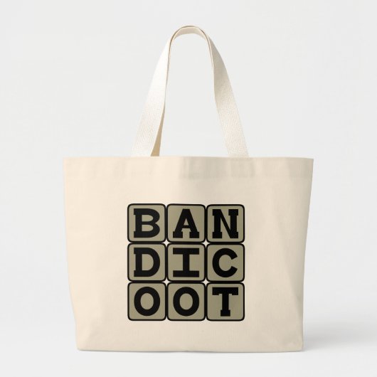 Bandicoot, buideldier omnivoor grote tote bag (Voorkant)