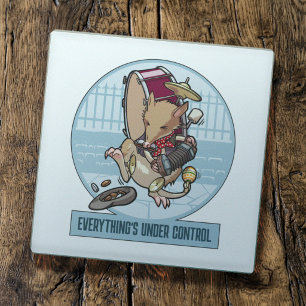 Bandicoot Eén Man Band Grappig Cadeau Voor Bezige Glazen Onderzetter