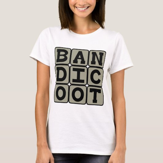 Bandicoot, Marsupial Omnivore T-shirt (Voorkant)