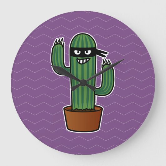 Bandidoninja van de cactus maskeerde stiekeme grote klok (Voorkant)