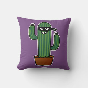 Bandidoninja van de cactus maskeerde stiekeme kussen