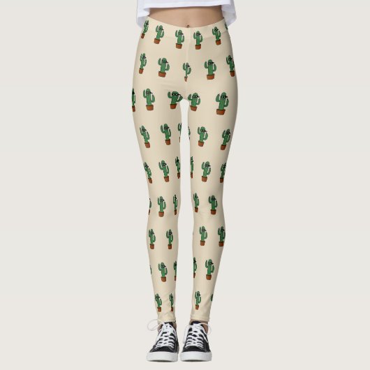 Bandidoninja van de cactus maskeerde stiekeme leggings (Voorkant)