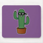 Bandidoninja van de cactus maskeerde stiekeme muismat (Voorkant)