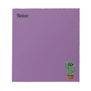 Bandidoninja van de cactus maskeerde stiekeme notitieblok
