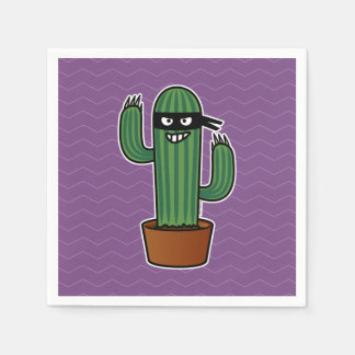 Bandidoninja van de cactus maskeerde stiekeme servet