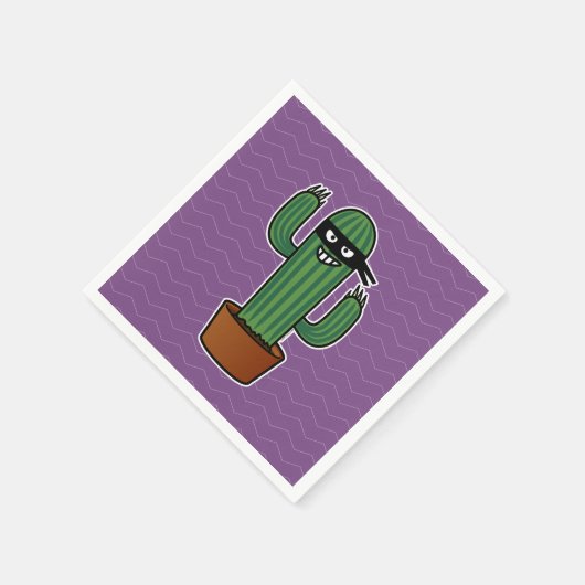 Bandidoninja van de cactus maskeerde stiekeme servet (Hoek)