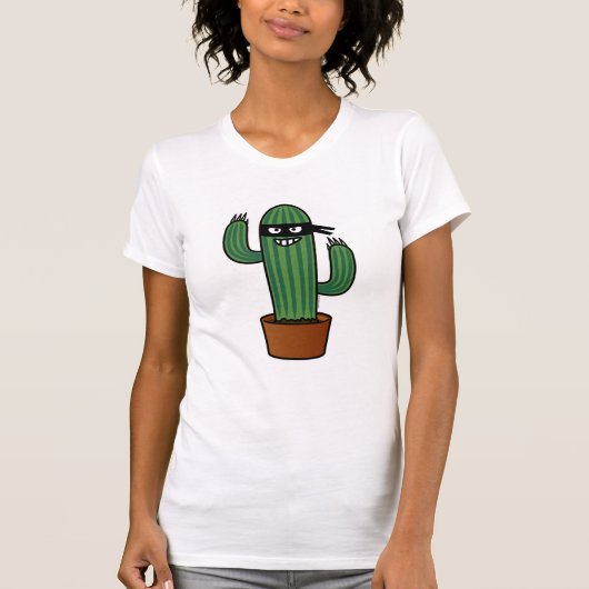 Bandidoninja van de cactus maskeerde stiekeme t-shirt (Voorkant)