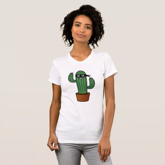 Bandidoninja van de cactus maskeerde stiekeme t-shirt (Voorkant volledig)