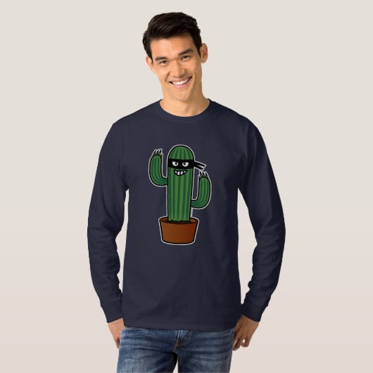 Bandidoninja van de cactus maskeerde stiekeme t-shirt (Voorkant volledig)