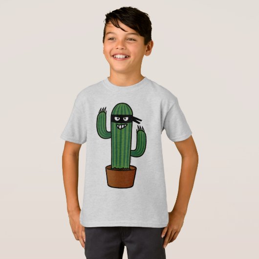 Bandidoninja van de cactus maskeerde stiekeme t-shirt (Voorkant volledig)