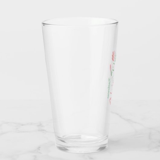 Bandiera d'Italia Rosa Gepersonaliseerd Glas (Rechts)
