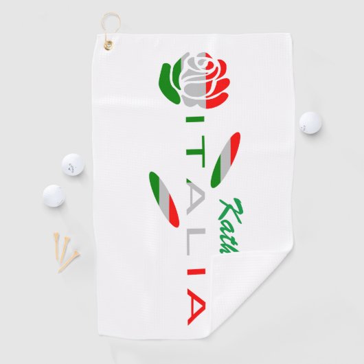 Bandiera d'Italia Rosa Gepersonaliseerd Golfhanddoek (Insitu)