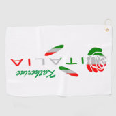 Bandiera d'Italia Rosa Gepersonaliseerd Golfhanddoek (Horizontaal)