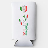 Bandiera d'Italia Rosa Gepersonaliseerd Seltzer Blikjeskoeler (Voorkant)