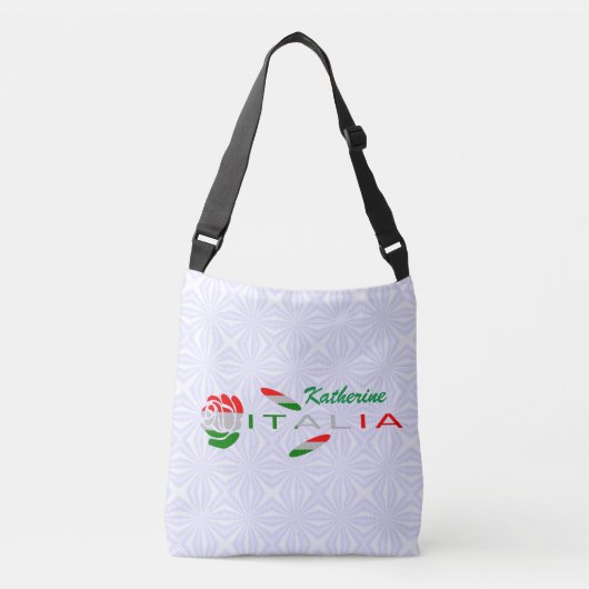 Bandiera d'Italia Rosa Personalized Crossbody Tas (Voorkant)