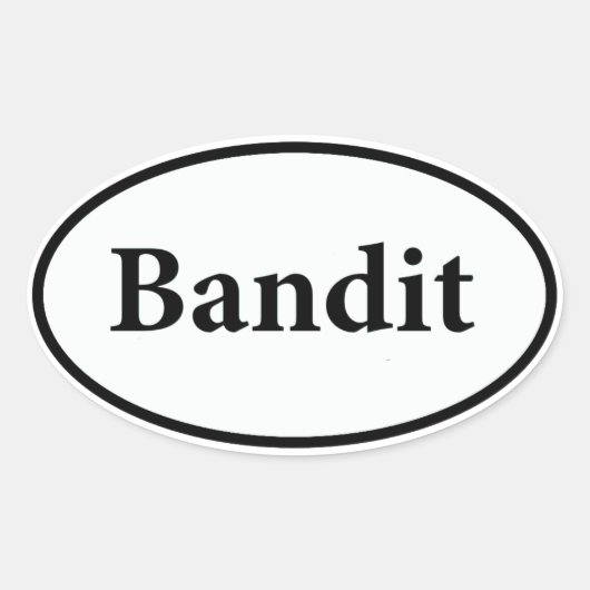 bandiet ovale sticker (Voorkant)