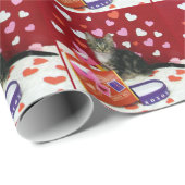 Bandit De Valentijn van de Kat Mailbox Wrapping Pa Cadeaupapier (Rol Hoek)
