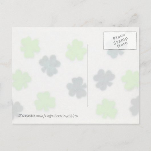 Bandit is St. Patrick's Day Cat/Kitten Briefkaart (Achterkant)