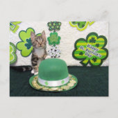 Bandit is St. Patrick's Day Cat/Kitten Briefkaart (Voorkant)
