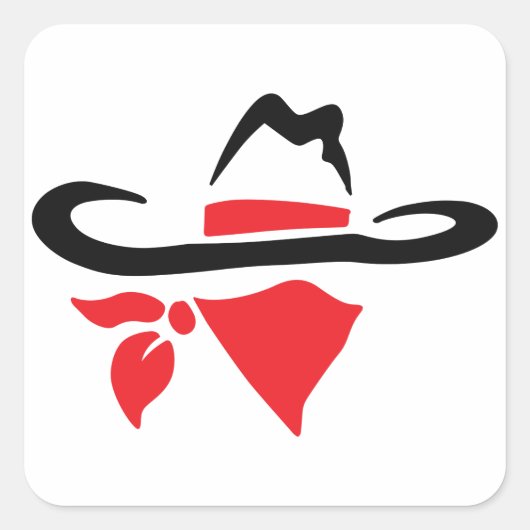 Bandit Outlaw Vierkante Sticker (Voorkant)