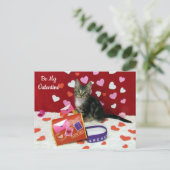 Bandit The Cat's Valentijn Mailbox Briefkaart (Staand voorkant)