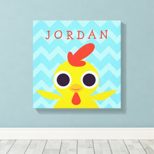 Bandit the Chick Canvas Afdruk (Insitu (Houten vloer))